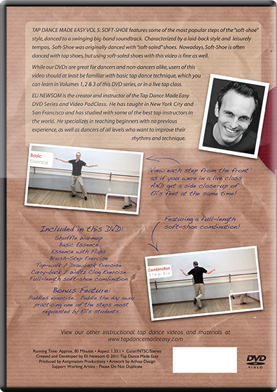 Streaming / Digital Download of Tap Dance Made Easy Vol 5: Soft Shoe (instant download)